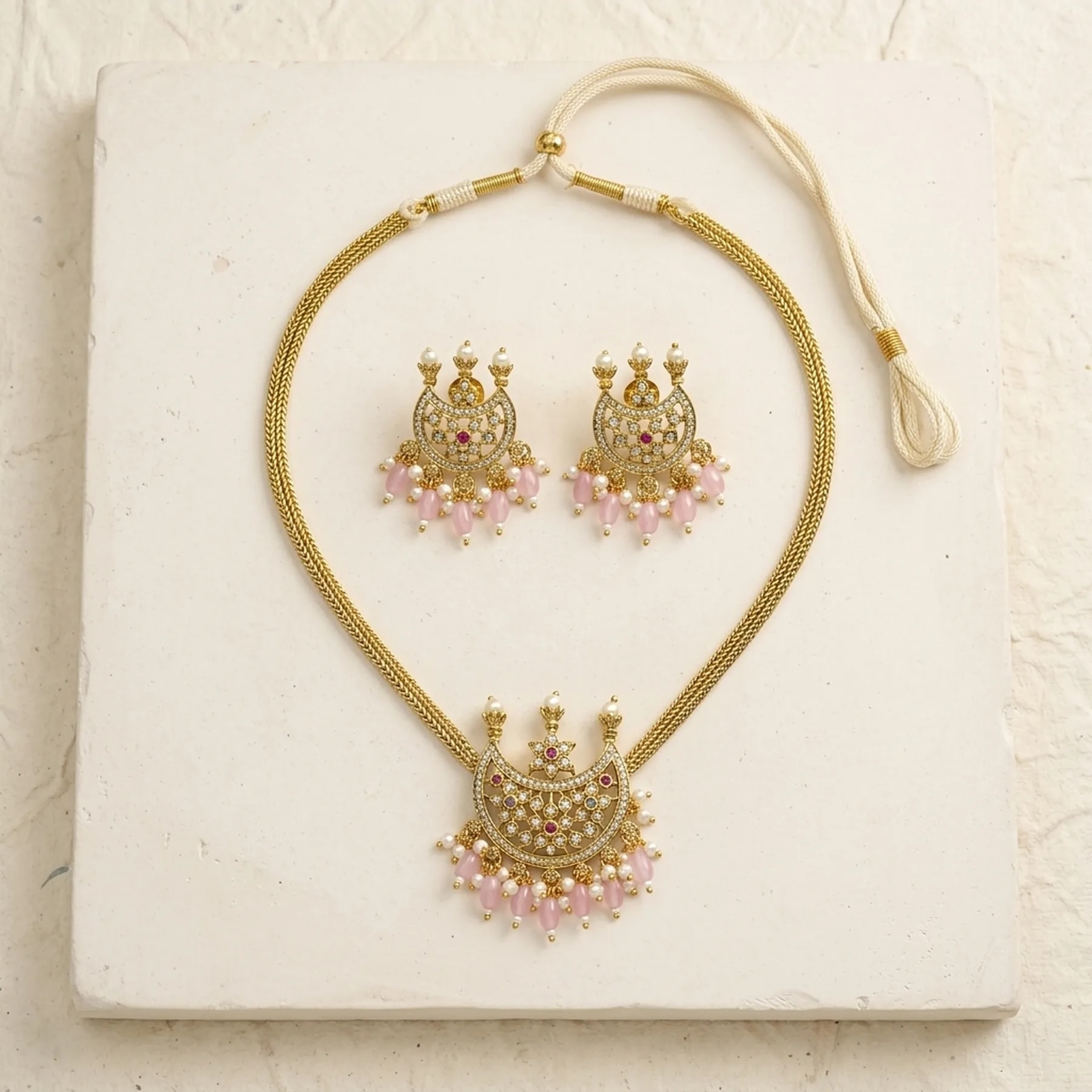 Chandbali Antique Necklace Set