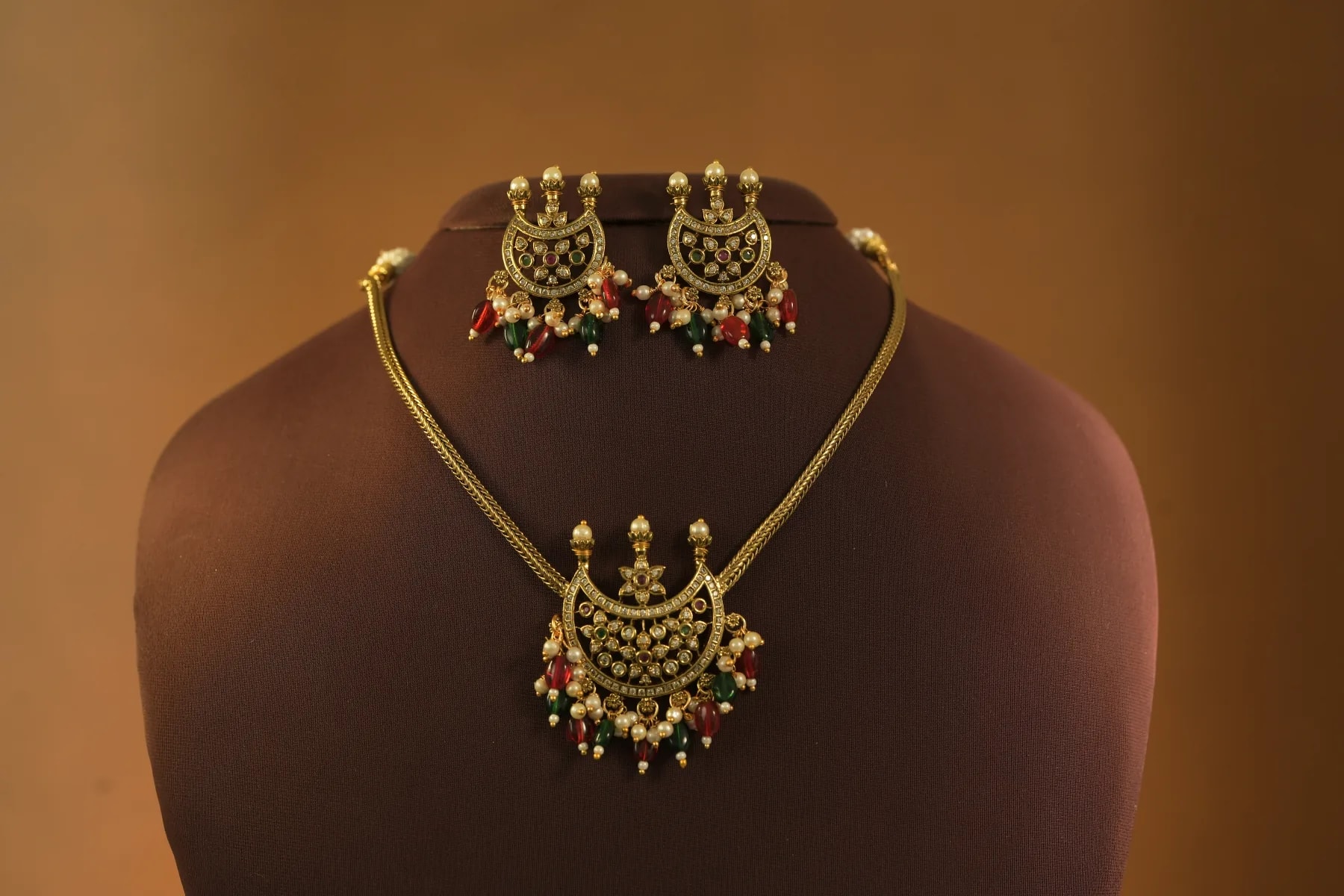 Chandbali Antique Necklace Set