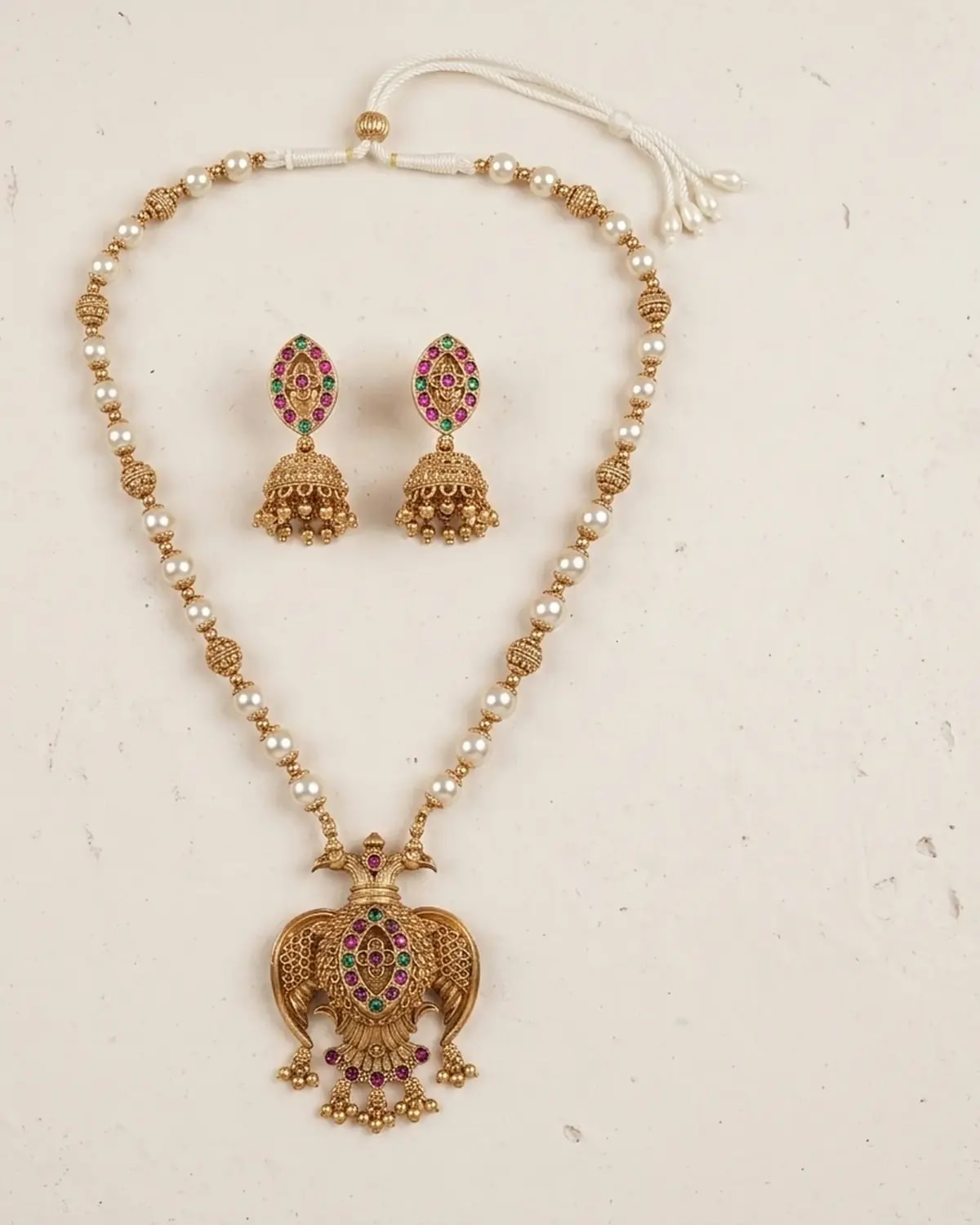 Garuda Antique Pearl Mala Set
