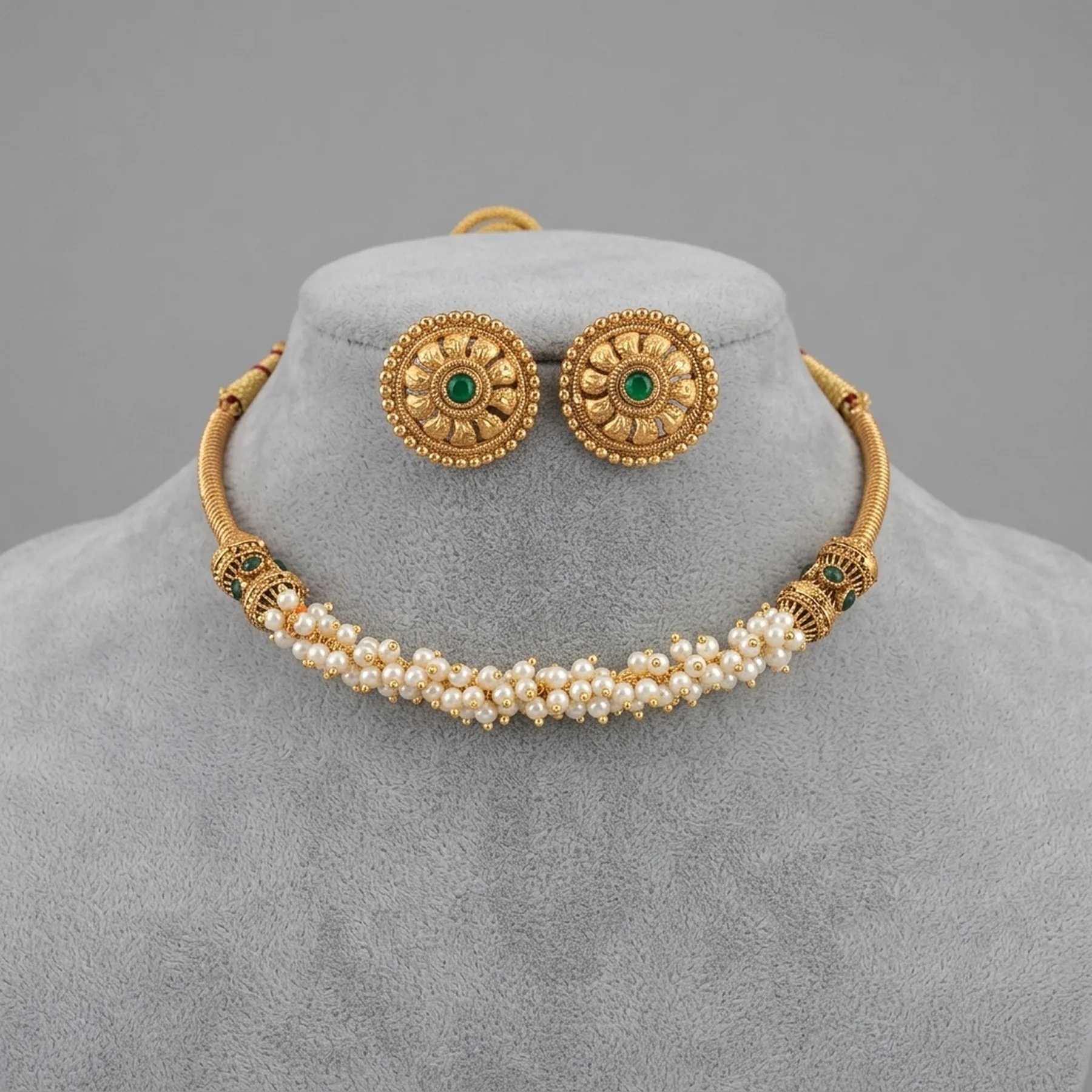 Pearl Antique Kada Set