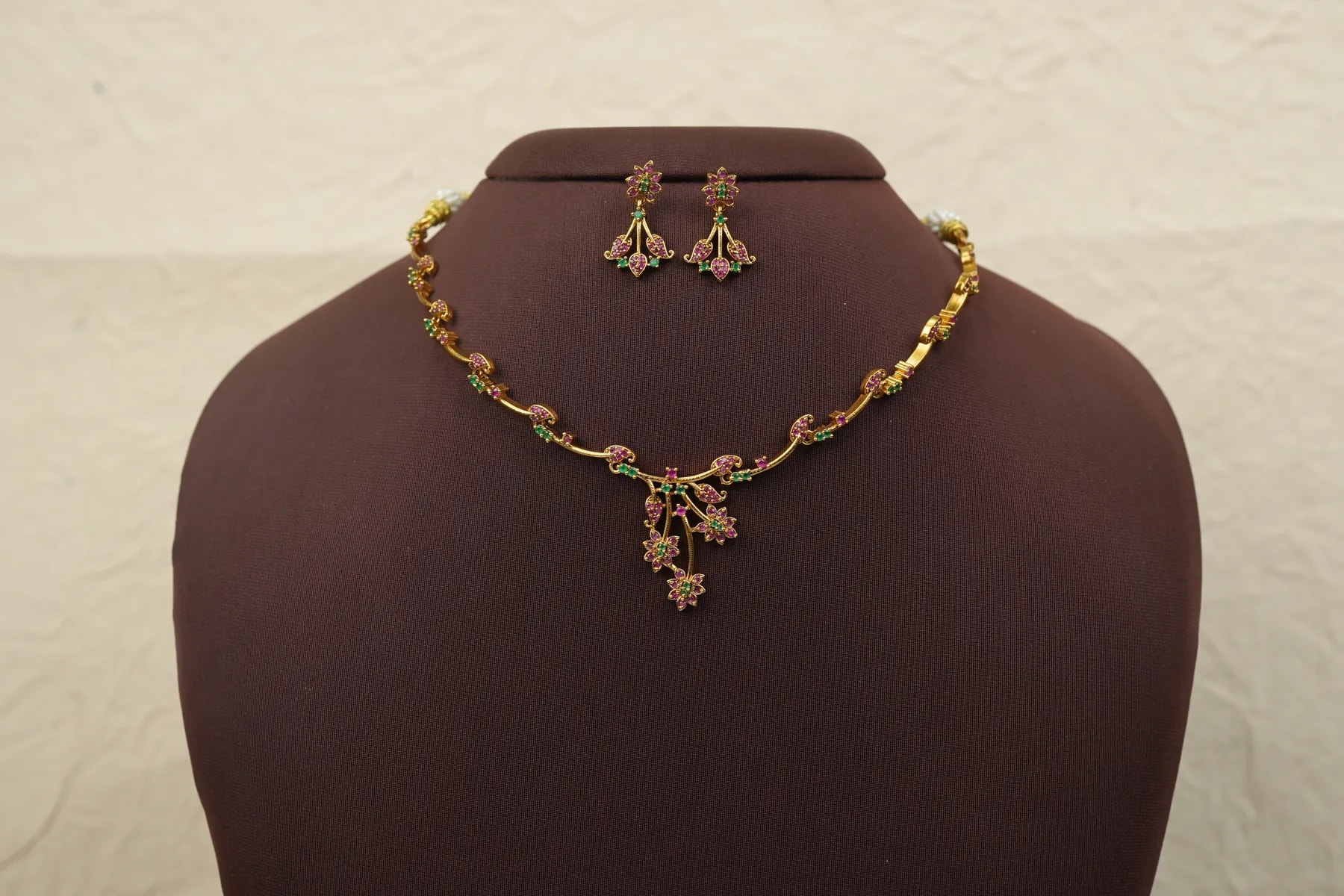 Antique Mango Vine Drop Necklace Set