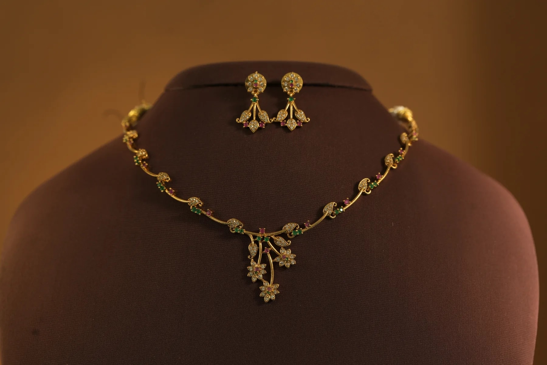 Antique Mango Vine Drop Necklace Set