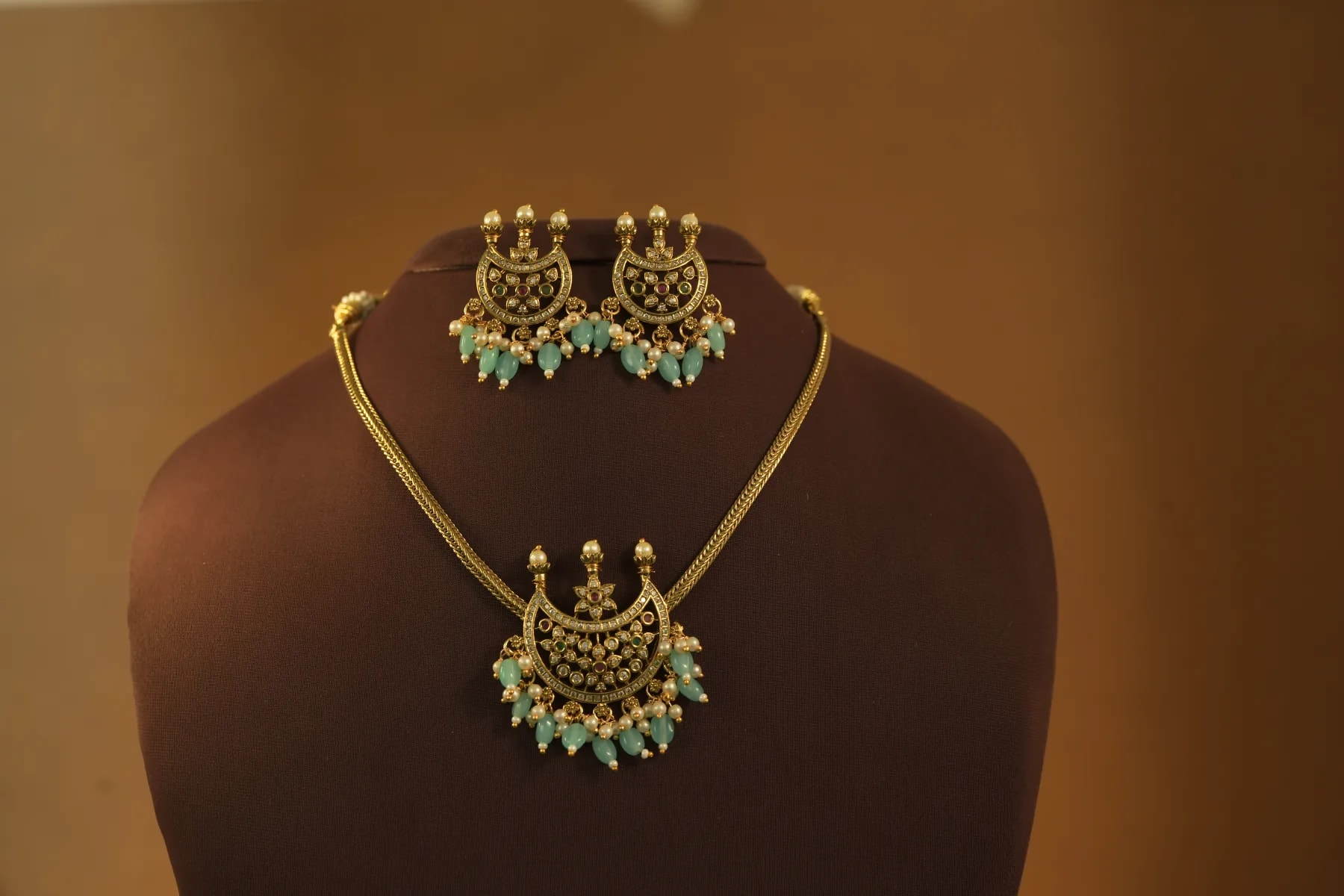 Chandbali Antique Necklace Set