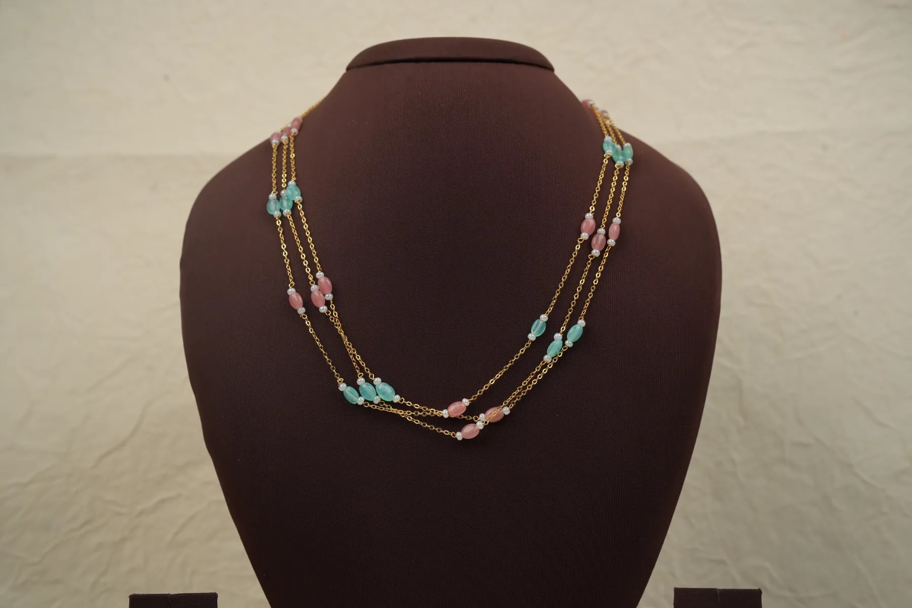 Triple Layer Pastel Beaded Chain