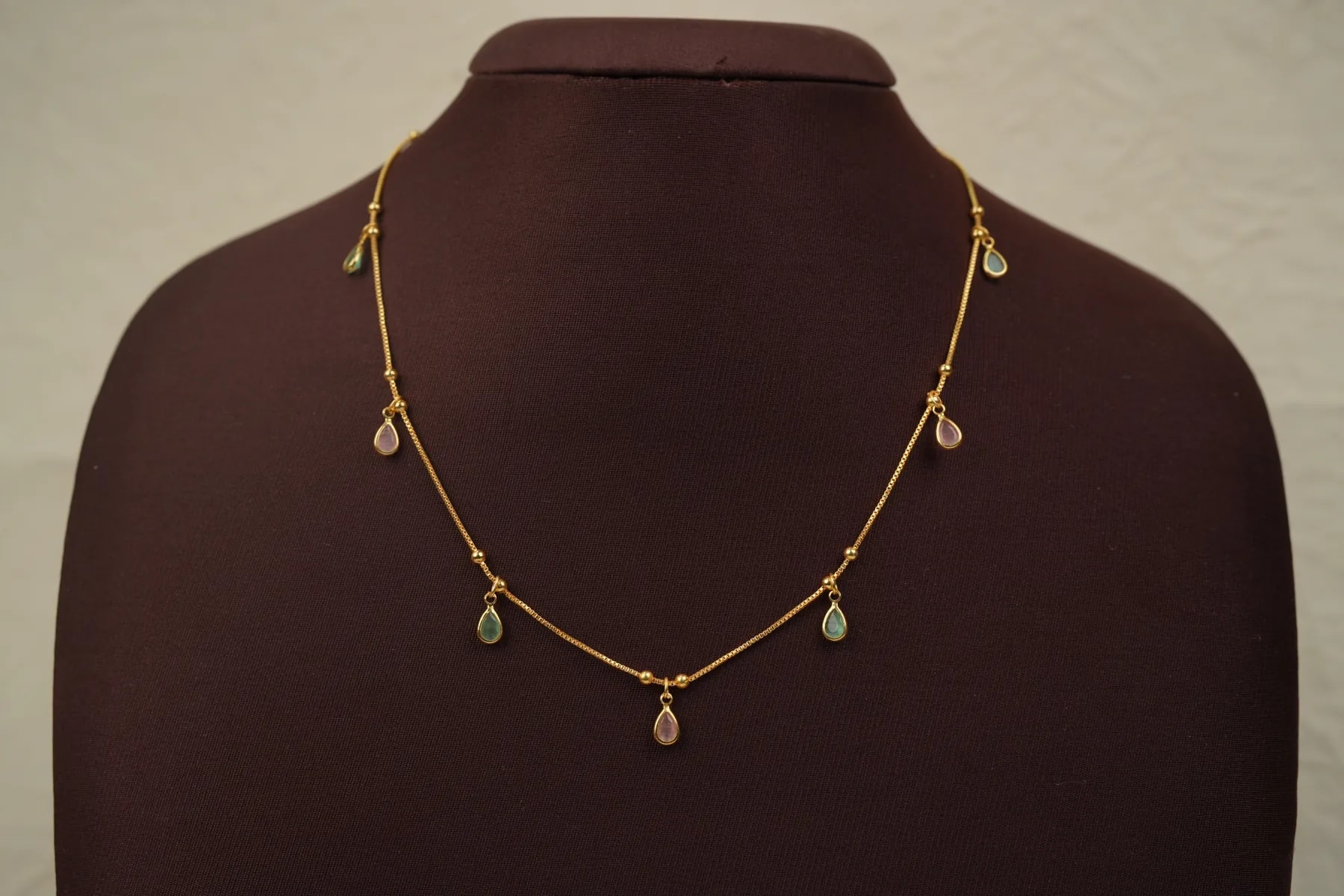 Pastel Teardrop Charm Chain