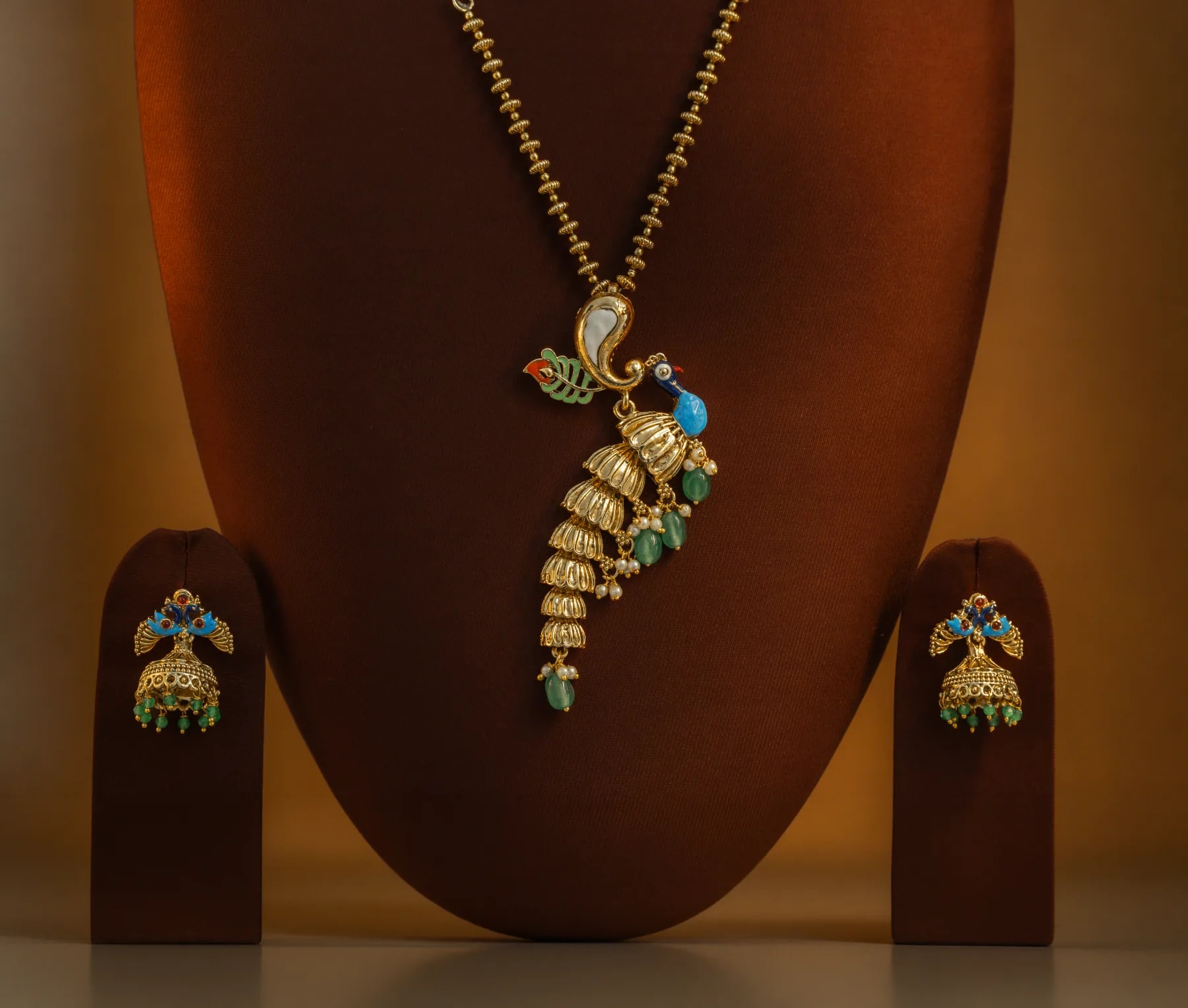 Traditional Peacock Statement haram Set