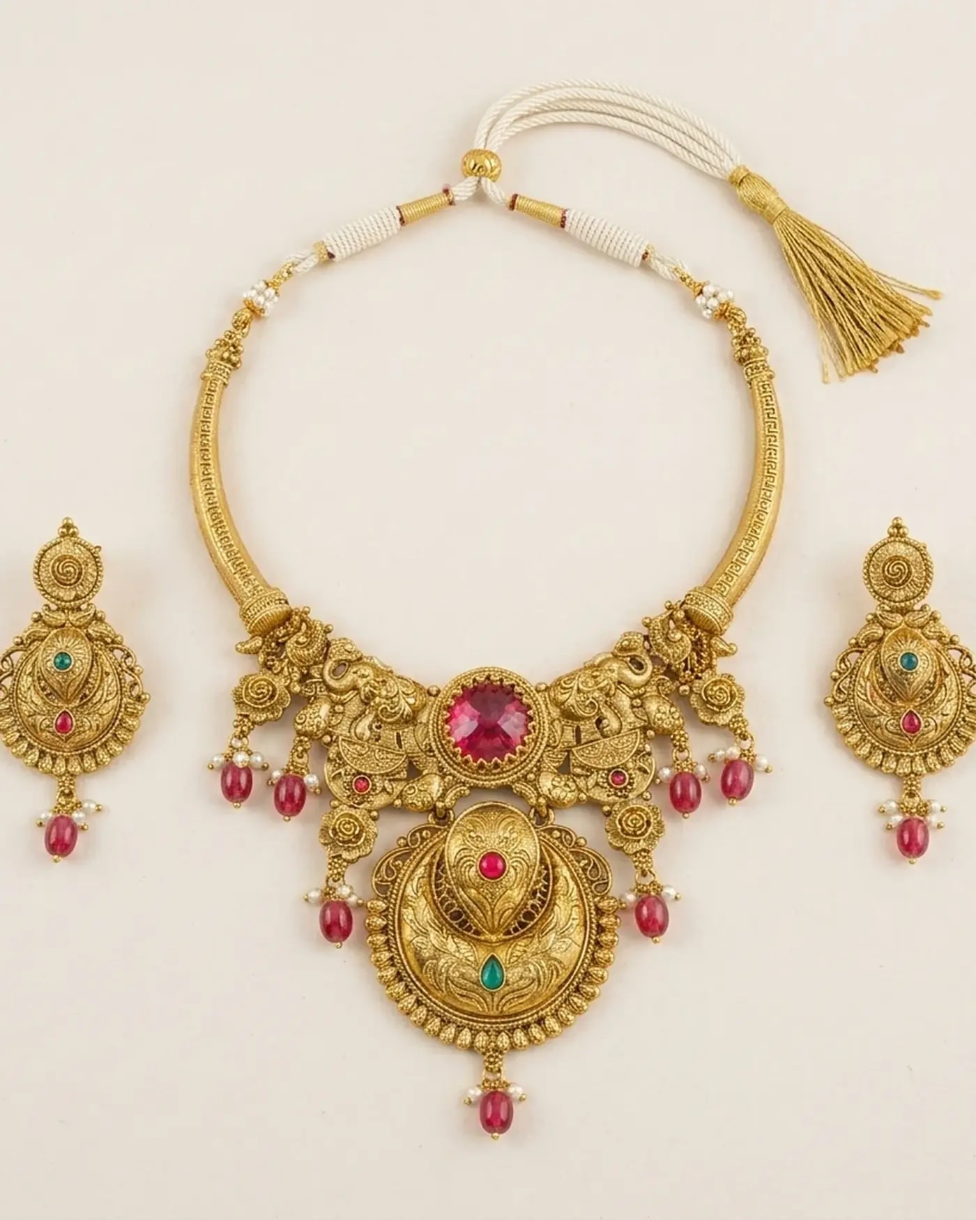 Antique Festive Statement Necklace Set