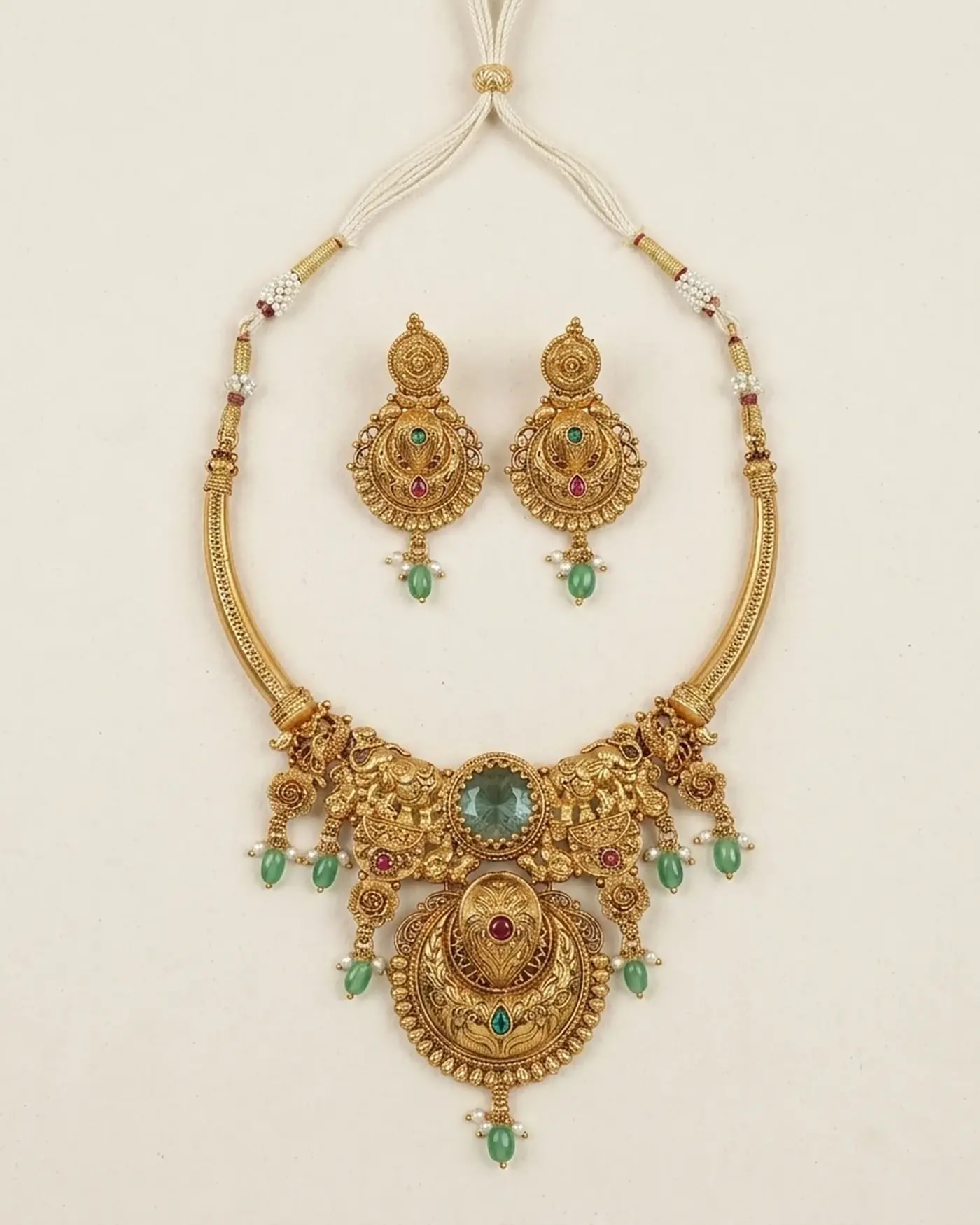 Antique Festive Statement Necklace Set