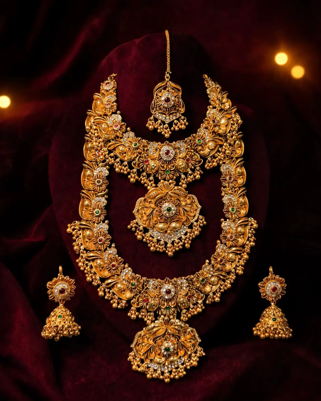 Antique Pushpa Alankara Temple Set (without waistbelt)