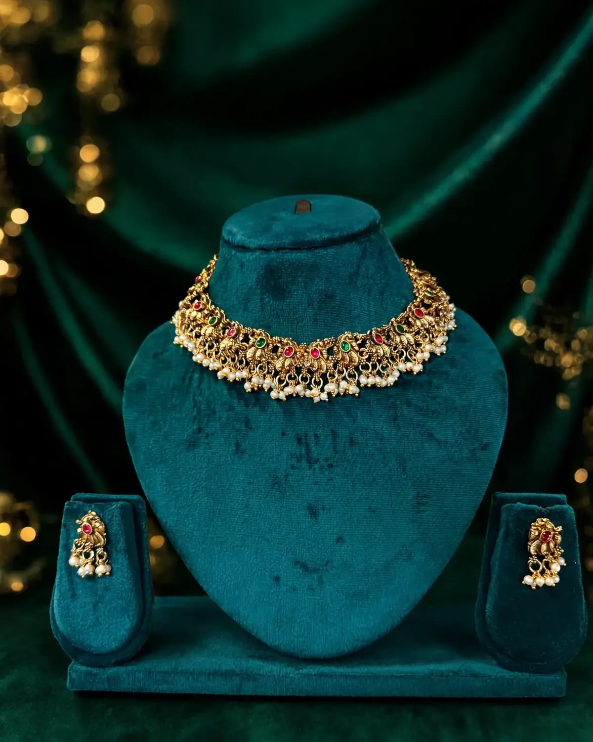Mayil Ratnamala Necklace Set