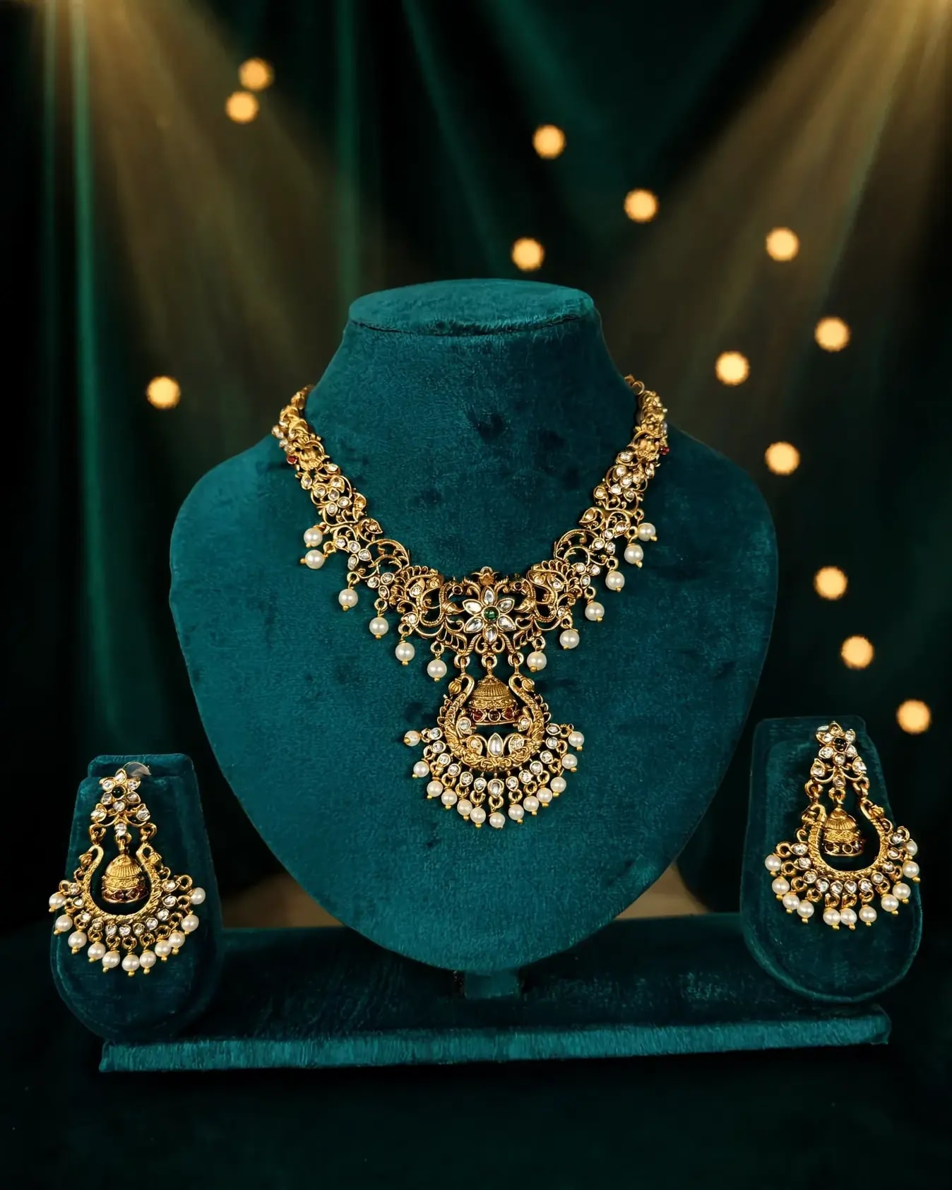 Chandbali Pearl Heritage Necklace Set