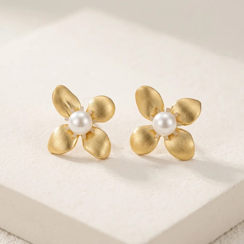 Pearl Bloom Aura Studs