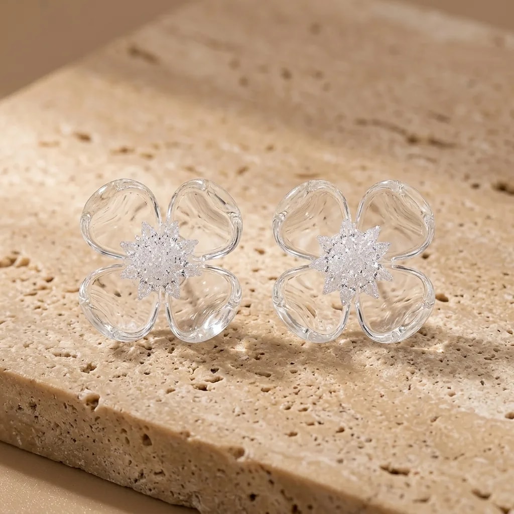 Crystal Bloom Petal Studs