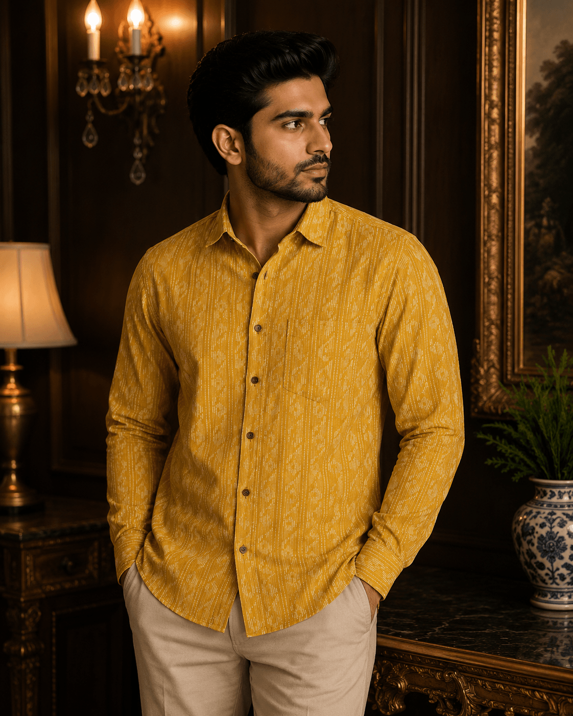 Karigar Textured Cotton Men's Shirt