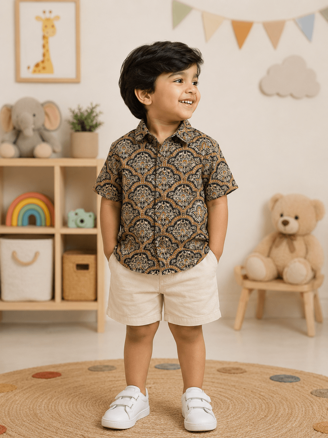 Royal Buta Kids cotton Shirt