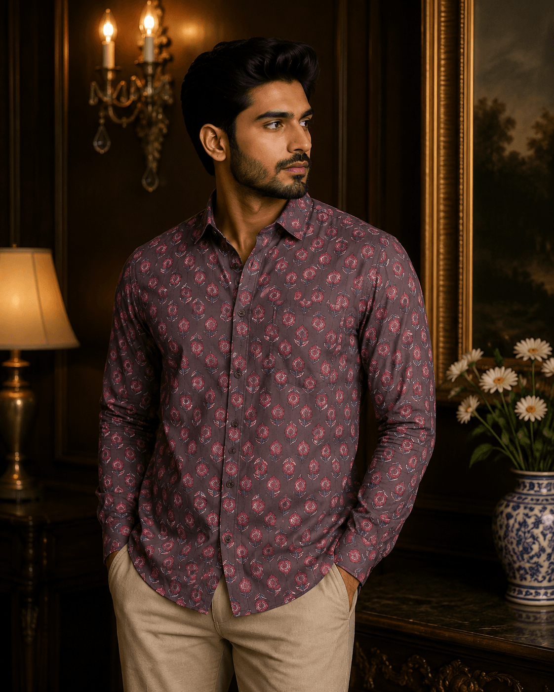 Royale Botanique Printed Cotton Men's Shirt