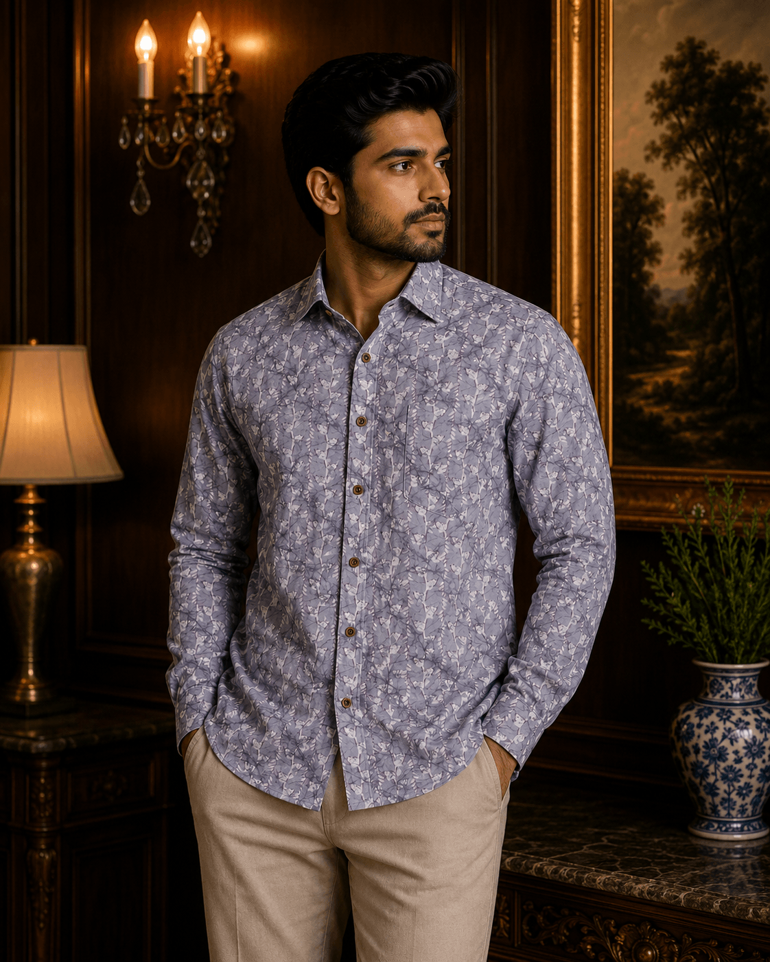 Sangmarar Printed Cotton Men's Shirt