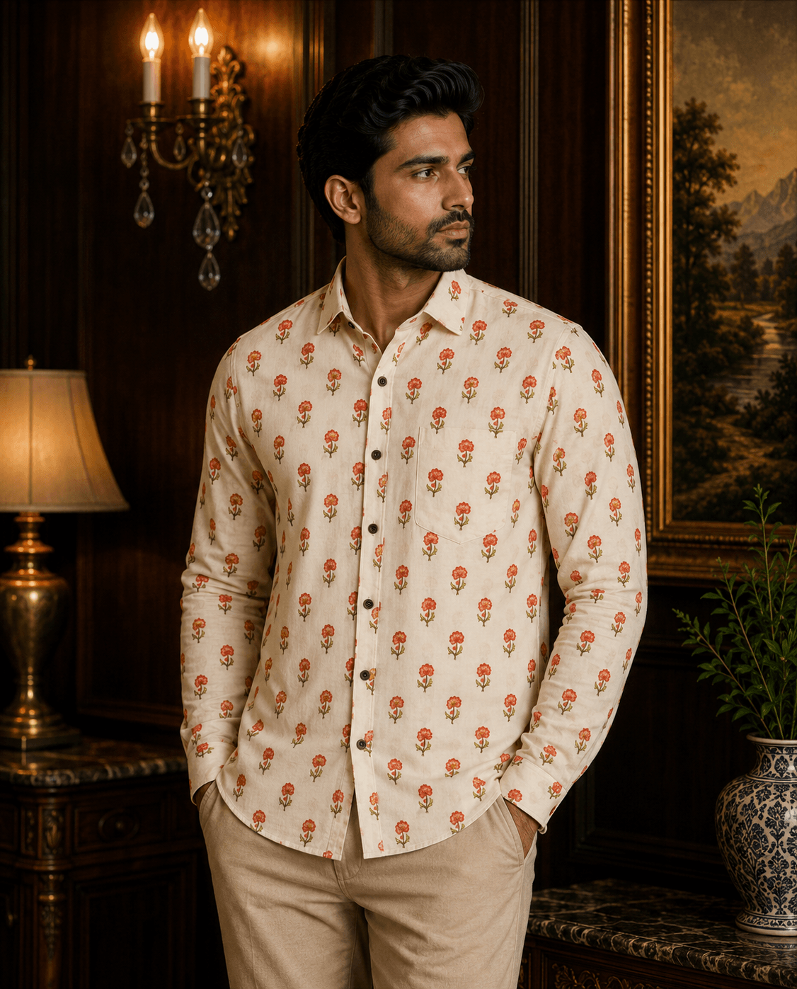 Gulzar Printed Cotton Men's Shirt