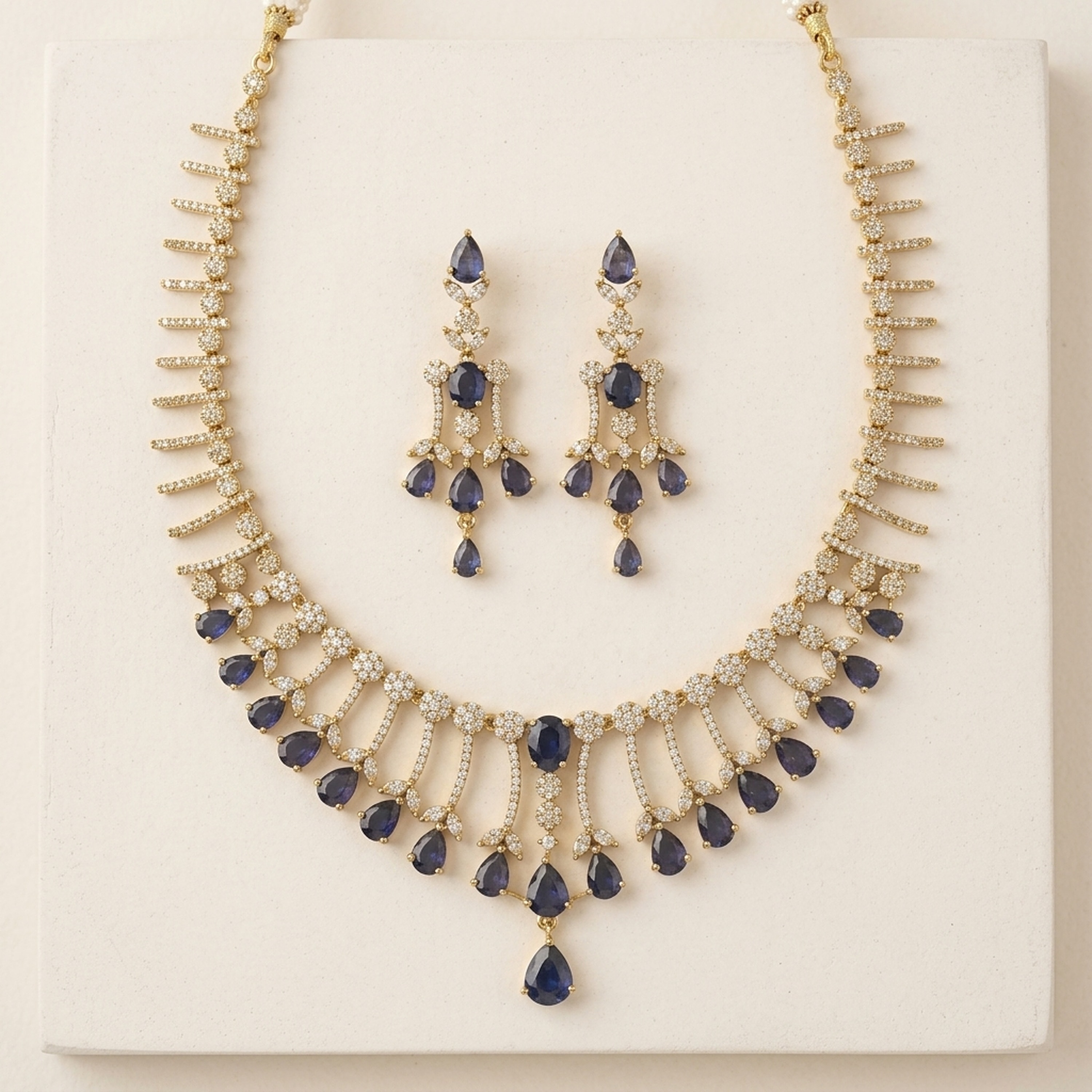 Jhalar Stone Necklace Set