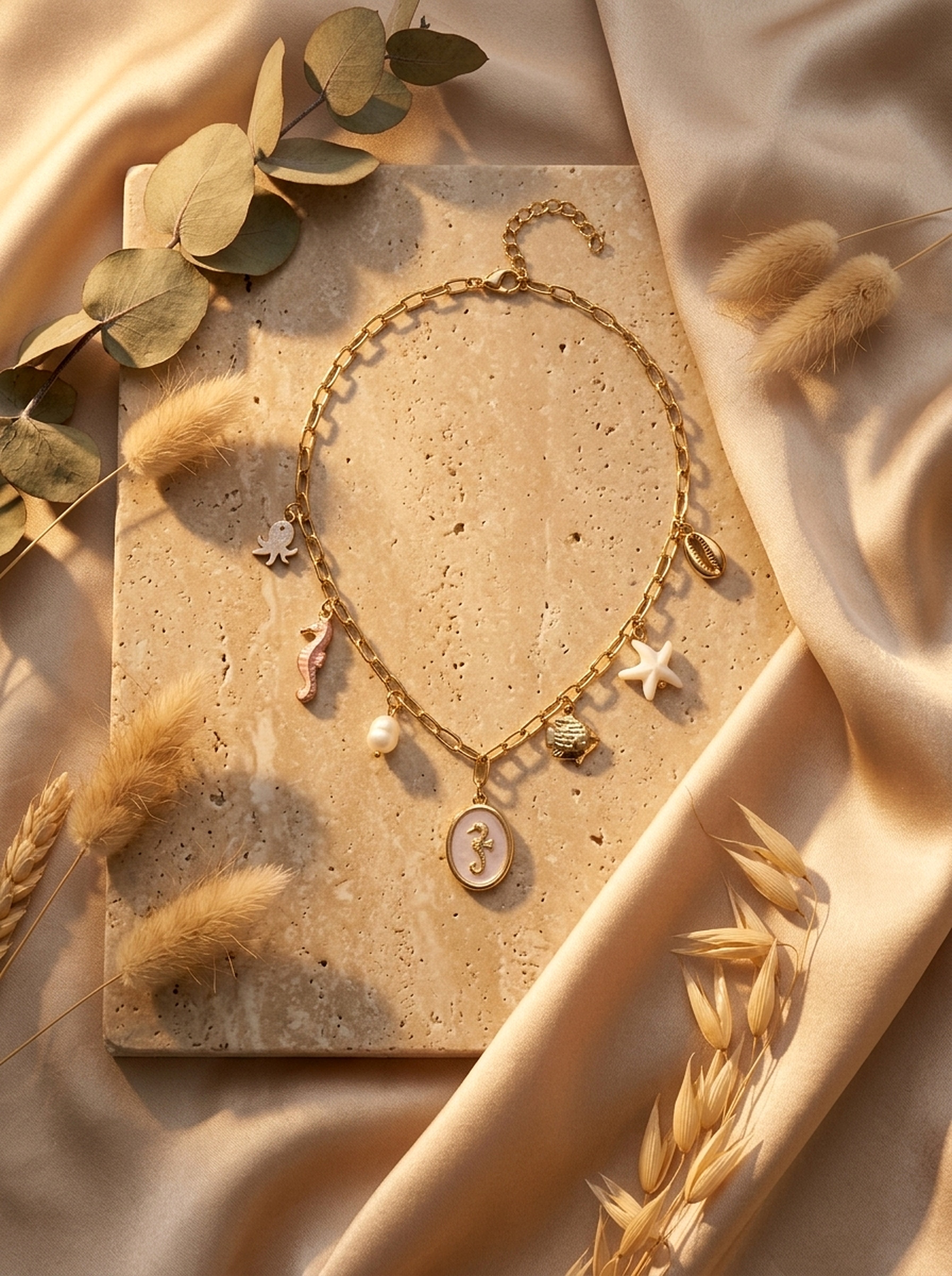 Seahorse Lagoon Charm Necklace