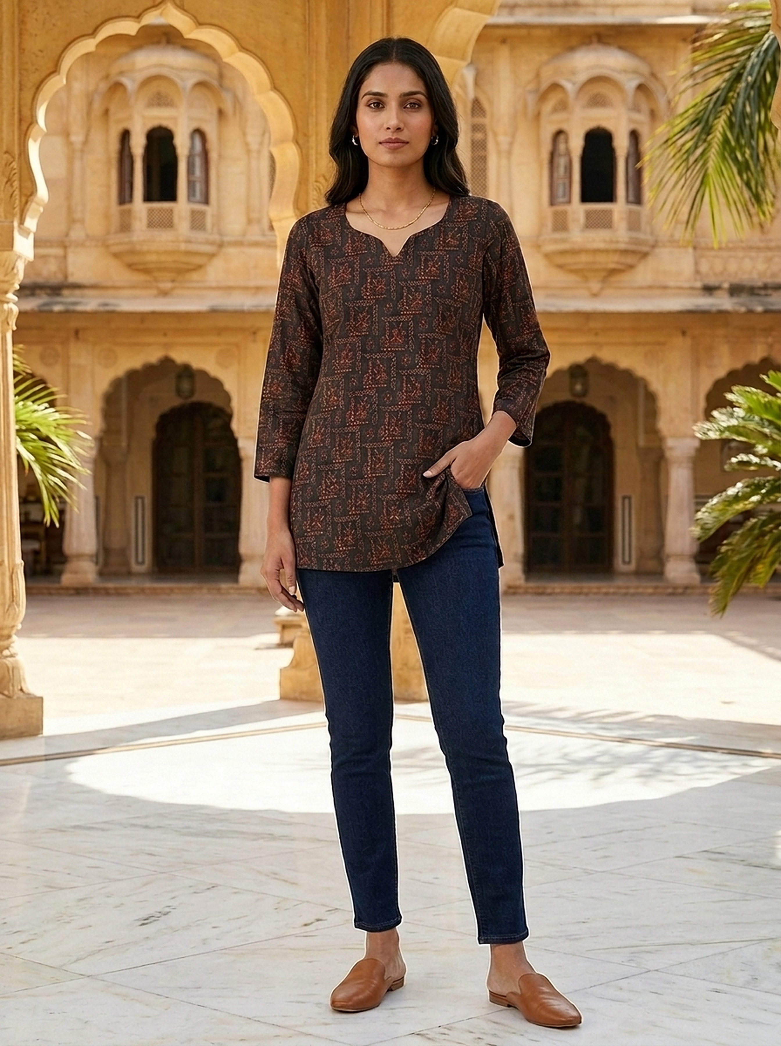 Midnight Mosaic Printed Tunic