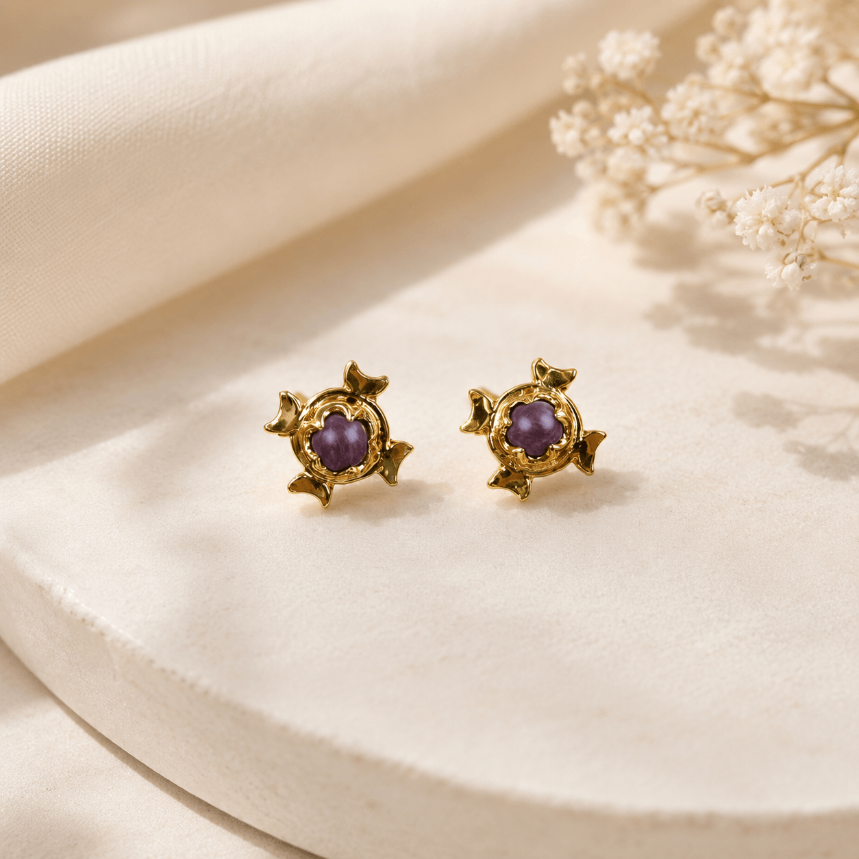Thaarai Gold-Toned Screw Back Studs